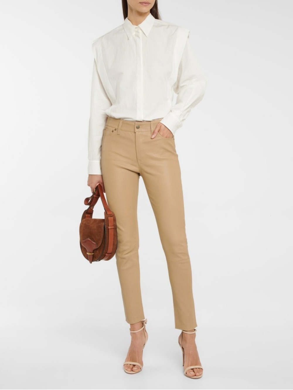 Polo Ralph Lauren - High-rise slim leather pants $1145
